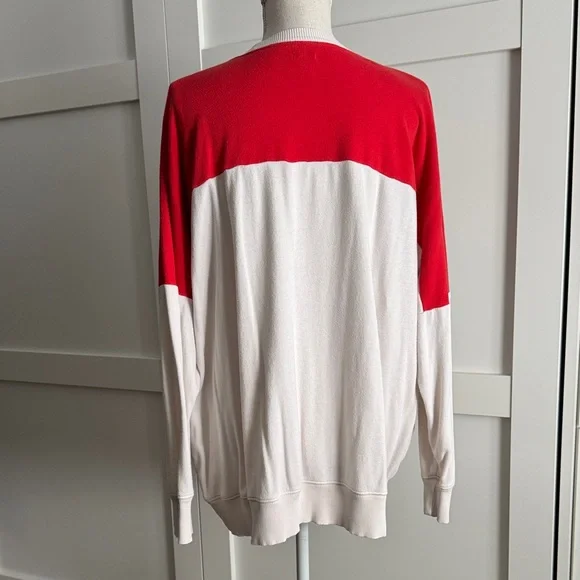 Aerie Red and White “Happy Camper” Crew Neck Sweater - Picture 3 of 9